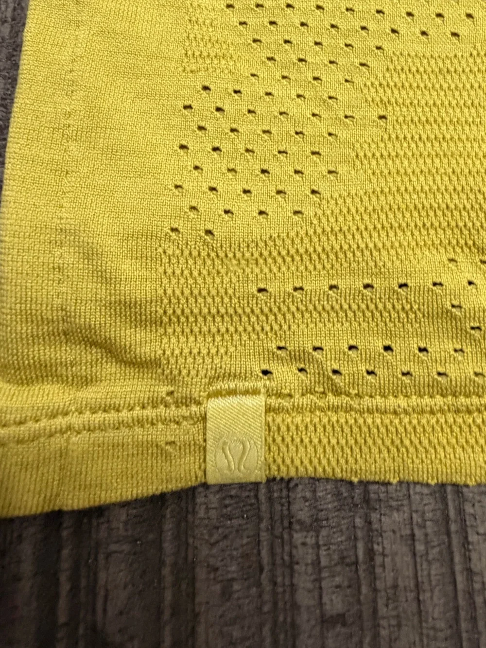 Lululemon Yellow Perforated Sleeveless Tank